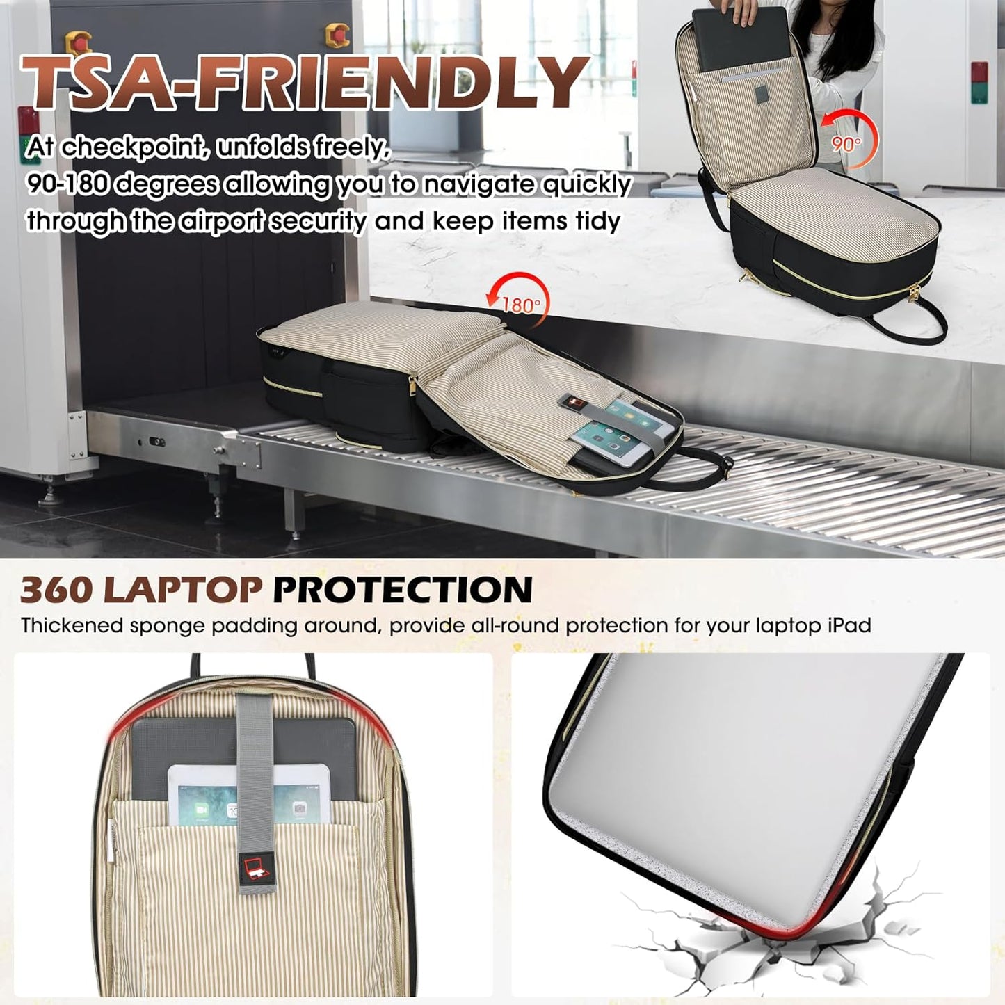 Wasserfester Reiserucksack mit Laptopfach und mehreren Fächern – AeroFlex-Serie