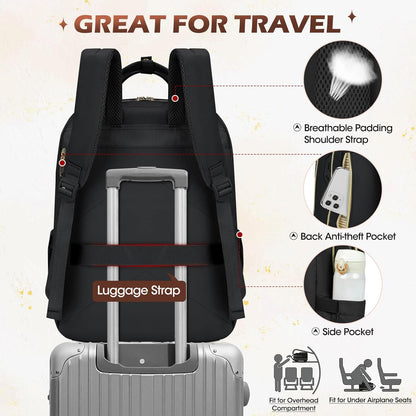 Wasserabweisender Reise-Laptop-Rucksack mit Organisierten Fächern – Geeignet für 15,6"