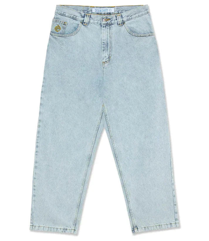 Baggy Big Boy Jeans, hellblau, urbaner Skate-Stil, lockere Passform, Denim-Hose, Herrenmode