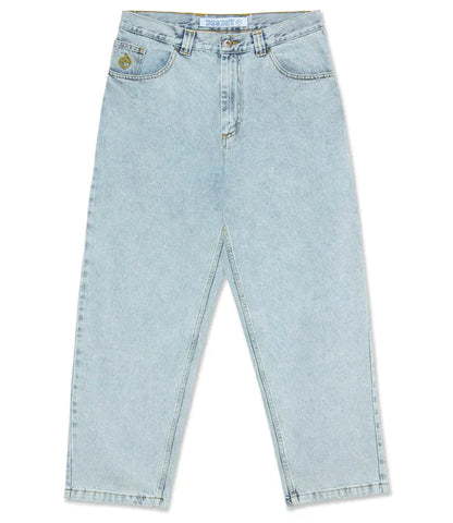 Baggy Big Boy Jeans, hellblau, urbaner Skate-Stil, lockere Passform, Denim-Hose, Herrenmode