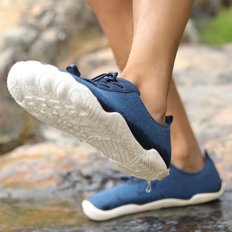 Unisex Barfuß-Sportschuhe | Rutschfester Sohle | Stretch | Mesh -Blau-37-Luzern Mode