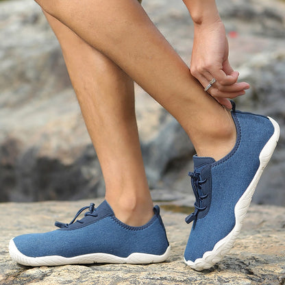 Unisex Barfuß-Sportschuhe | Rutschfester Sohle | Stretch | Mesh -Blau-38-Luzern Mode