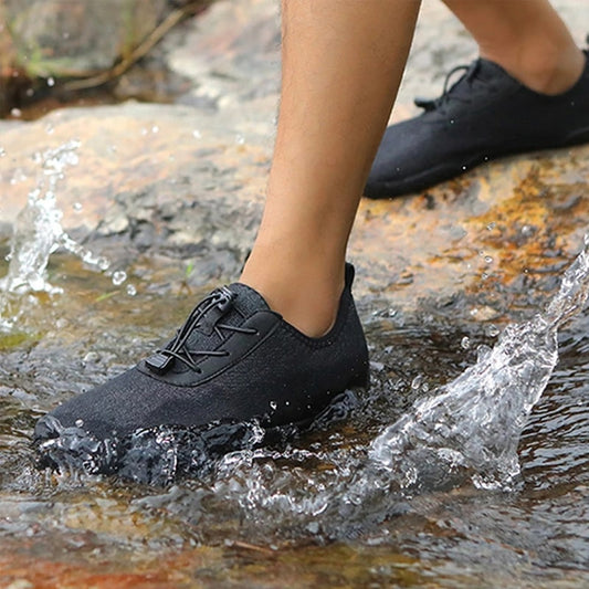 Unisex Barfuß-Sportschuhe | Rutschfester Sohle | Stretch | Mesh -Schwarz-37-Luzern Mode