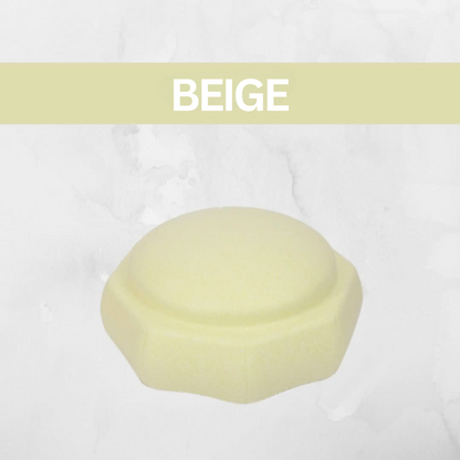 Beige runder Türstopper aus Gummi, rutschfest, langlebig, für Boden- und Wandschutz.