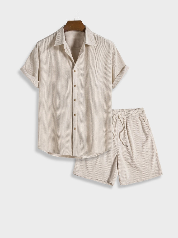 Herren-Cordhose für den Sommer mit Knopfverschluss – Sven