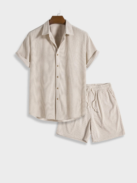 Herren-Cordhose für den Sommer mit Knopfverschluss – Sven