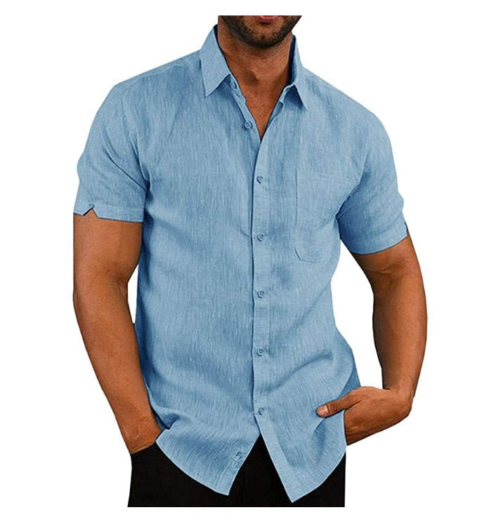 Atmungsaktiv | weicher Stoff | Polokragen | Knopfleiste | Regular Fit | Herren-Blau-M-Luzern Mode