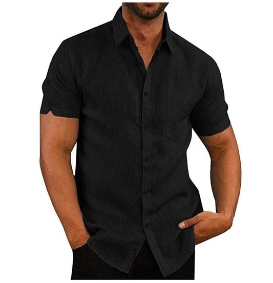 Atmungsaktiv | weicher Stoff | Polokragen | Knopfleiste | Regular Fit | Herren-Schwarz-M-Luzern Mode