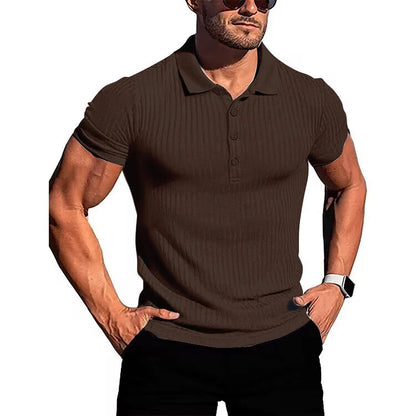 Atmungsaktiv | hochelastisch | Slim Fit | Feinstrick | Knopfleiste | Kurzarm-Luzern Mode