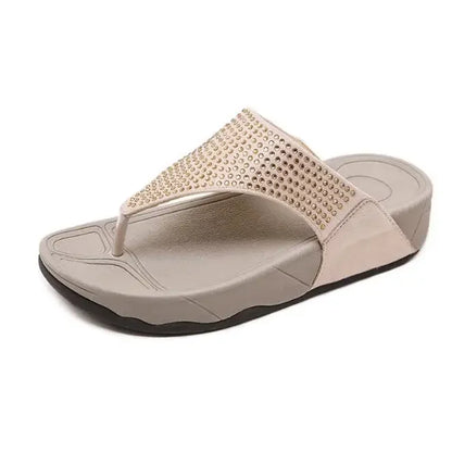 Damen Slipper Sommer | Strass & Plateau Sohle | Bequem & Modisch Style-Luzern Mode