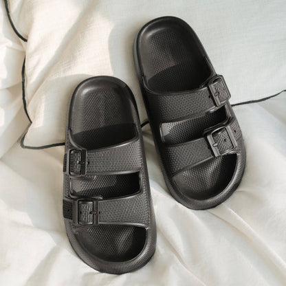 Pillow-Slides | Weicher Sohle | Unisex | Einfarbig | EVA-Schaum-Schwarz-36/37-Luzern Mode