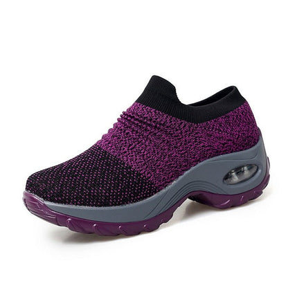 Lila Damen-Walkingschuhe, bequem, atmungsaktiv, rutschfest, ideal für Freizeit und Sport.