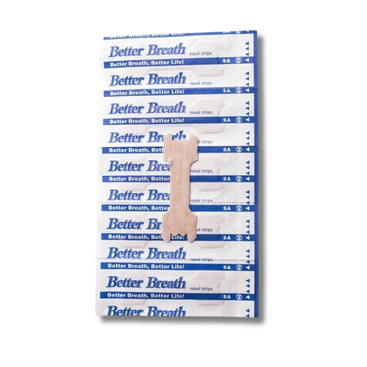 Better Breath Nasenstrips, 100 Stück, blau-weiße Verpackung, Atemhilfe, Nasenpflaster.