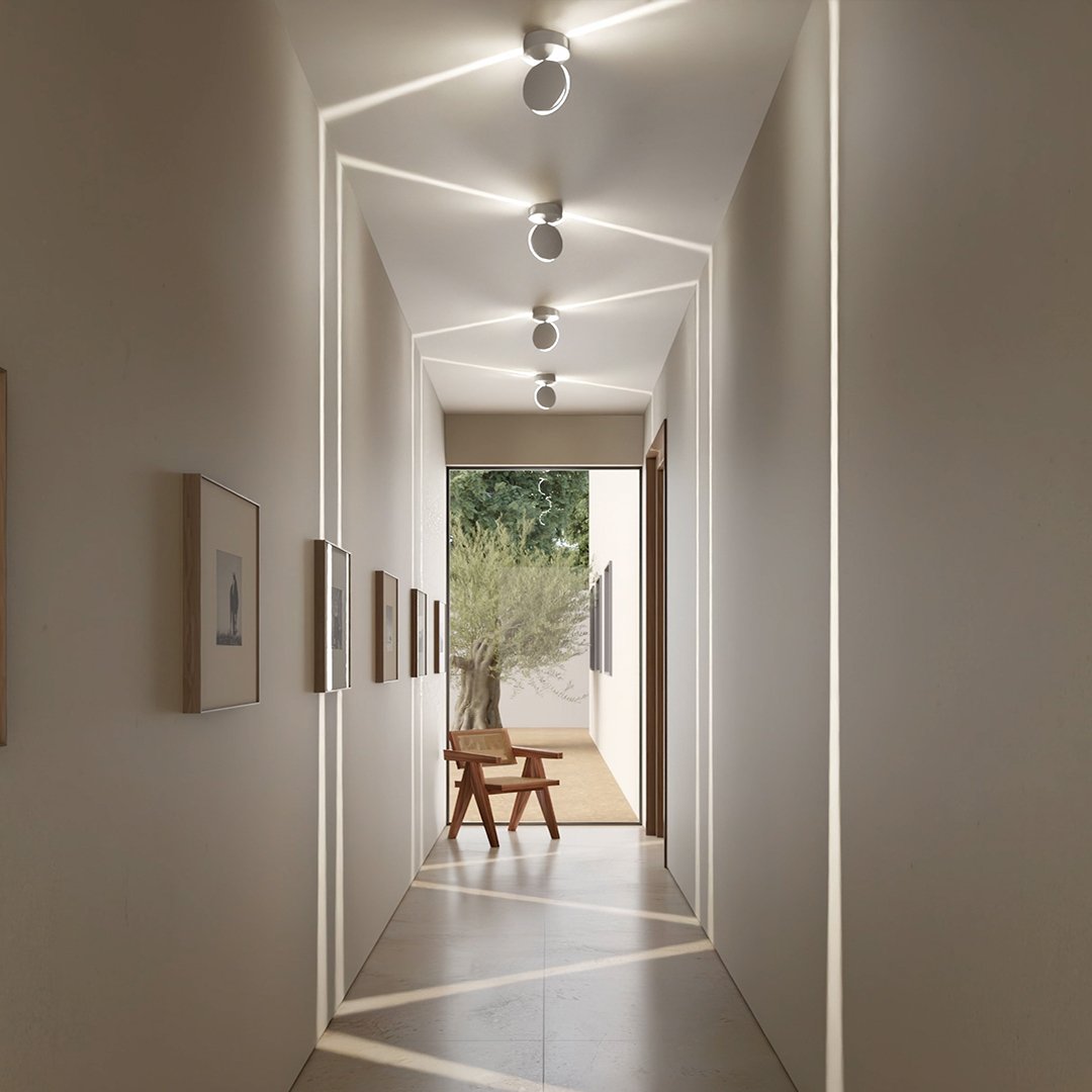 Modern LED Wall Light with 360° Rotating Head and Dual-Beam Square Light Effect 6