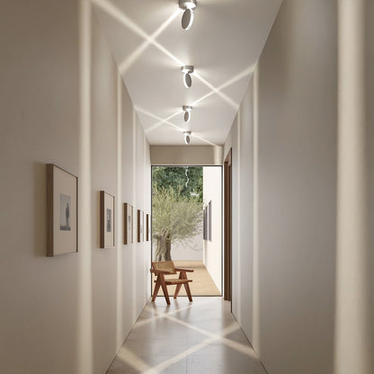 Modern LED Wall Light with 360° Rotating Head and Dual-Beam Square Light Effect 7