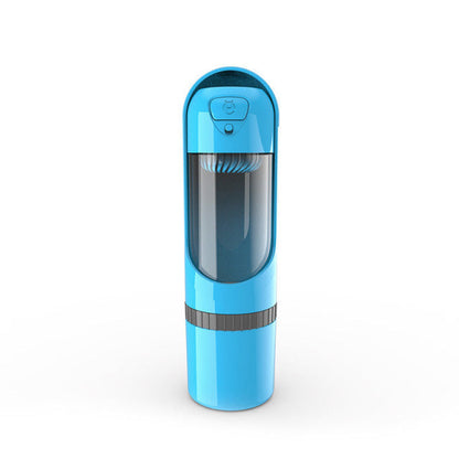 Blauer tragbarer Wasserfilter, kompakt, ideal für Outdoor-Aktivitäten und Reisen.