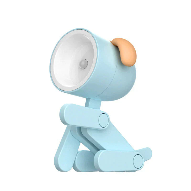 Blaue LED-Tischlampe in Hund-Form, modernes Design, Kinderzimmer-Dekoration, energiesparend.