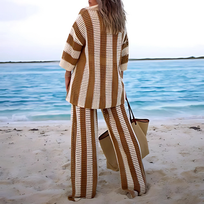 Boho Strand Set Damen | Luftig gehäkelt & bequem | Sommer Outfit für Urlaub-Luzern Mode