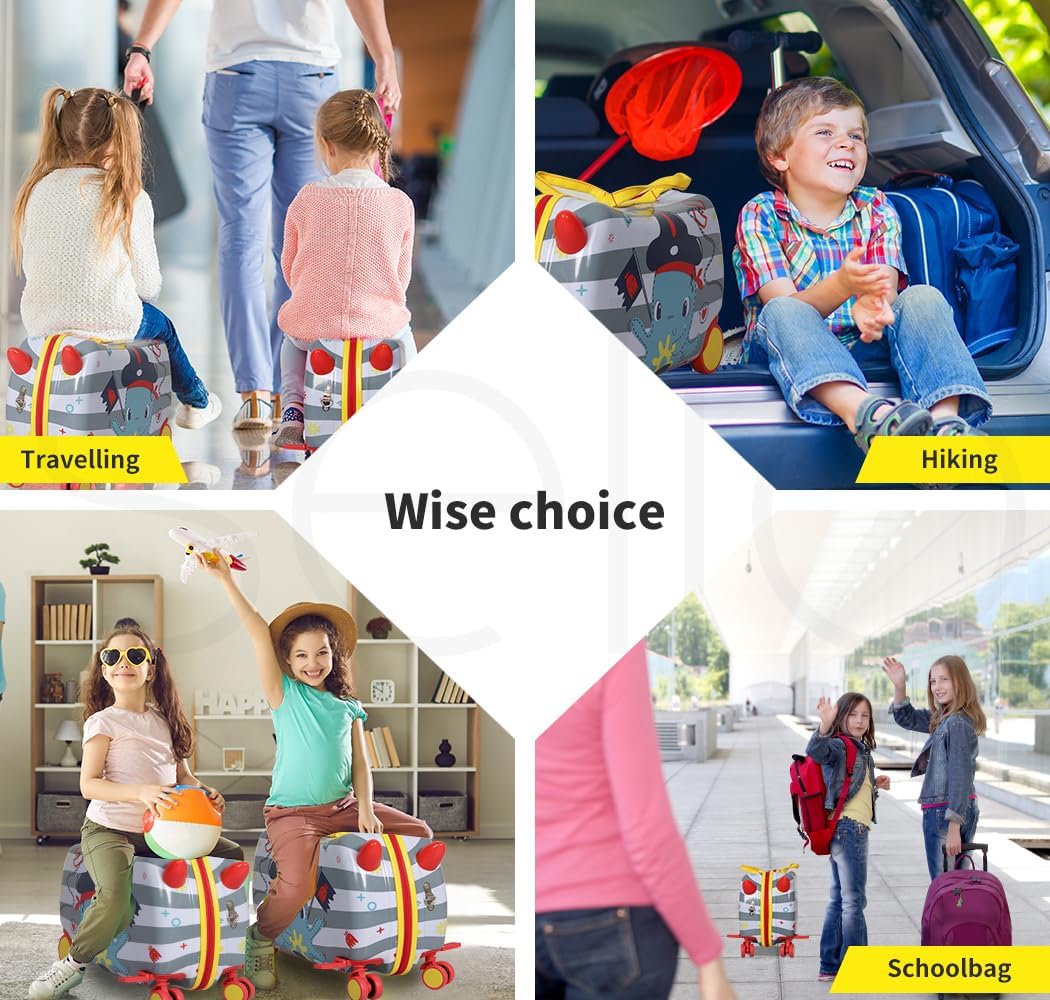 Kinderkoffer mit Ride-On-Funktion