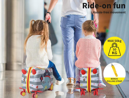 Kinderkoffer mit Ride-On-Funktion