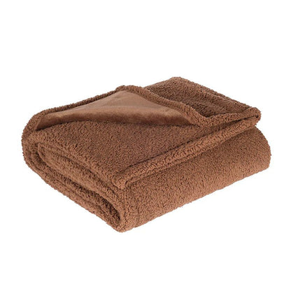 Braune wasserdichte Decke, flauschig, ideal für Outdoor, Picknick, Camping.
