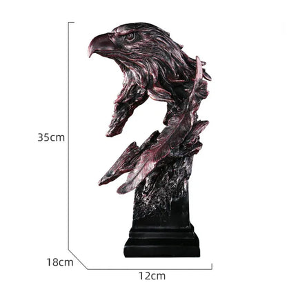 Bronze-Adler-Statue, dekorative Skulptur, 35cm, Harz, Wohn- und Bürodekoration.
