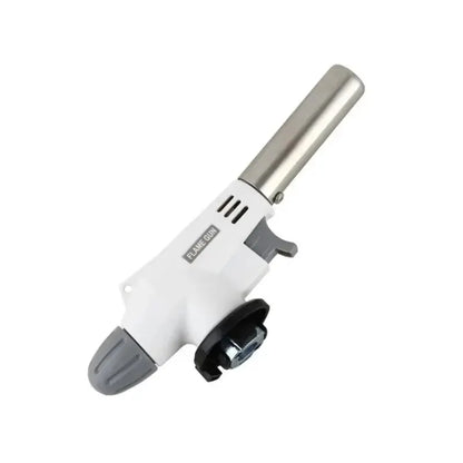 Weiße Flambierbrenner-Küchenlampe aus Edelstahl, ideal zum Karamellisieren und Bräunen.