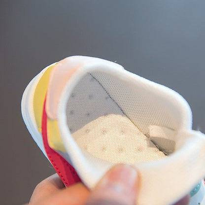 Bunte Kinderschuhe, weiches Innenfutter, atmungsaktiv, bequem, modisch, mehrfarbig.
