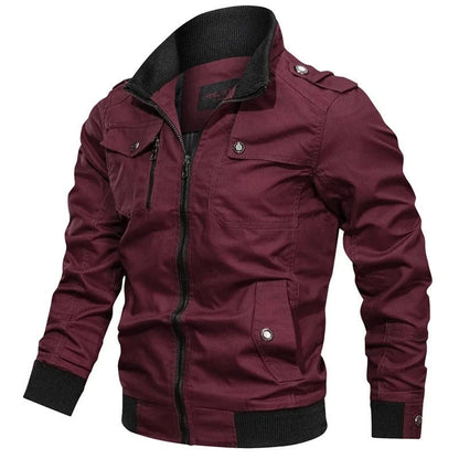 Herren-Sommermantel mit Kragen und Biker-Optik – Vince
