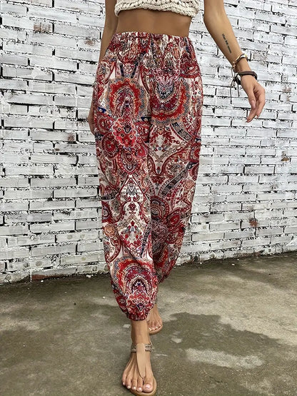 Boho-Chic Damenhose mit grafischem Print – Solara