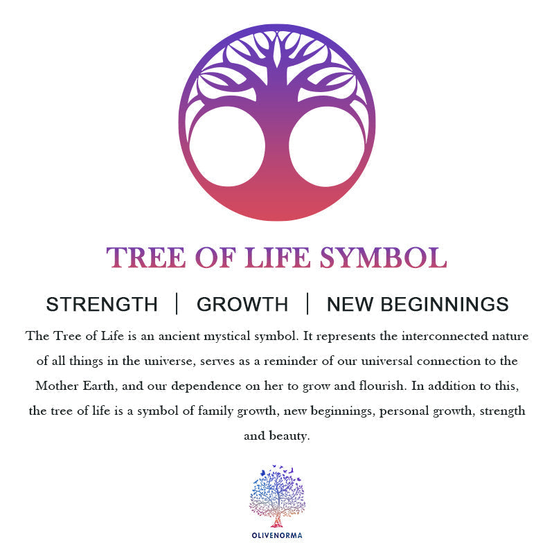 Baum-des-Lebens-Symbol, lila, mystisch, Stärke, Wachstum, Neuanfänge, spirituell, Natur.