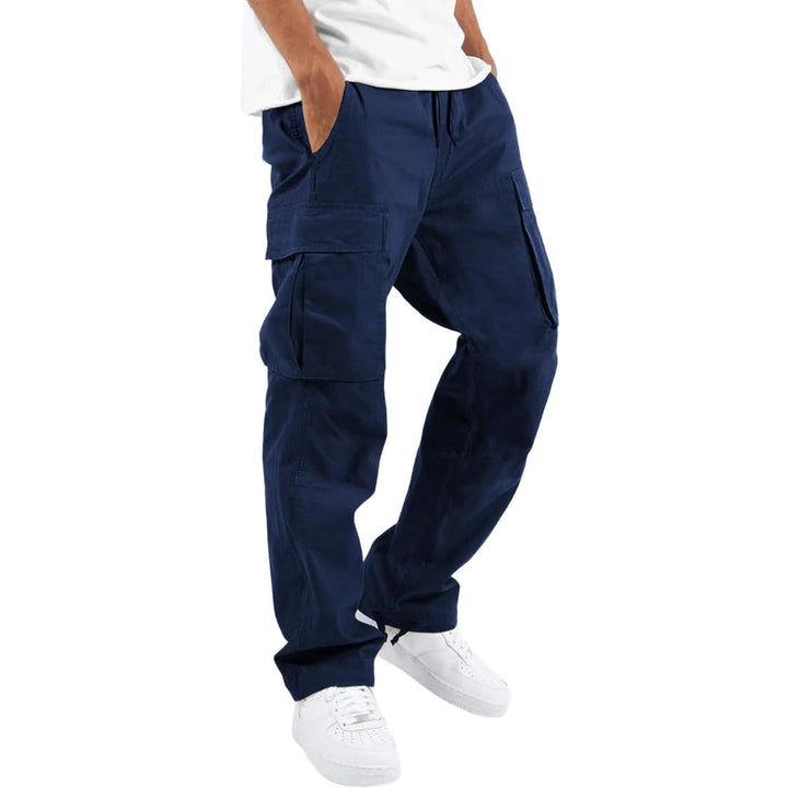 Men's Multi-Pocket Cargo Pants with Adjustable Waist 6