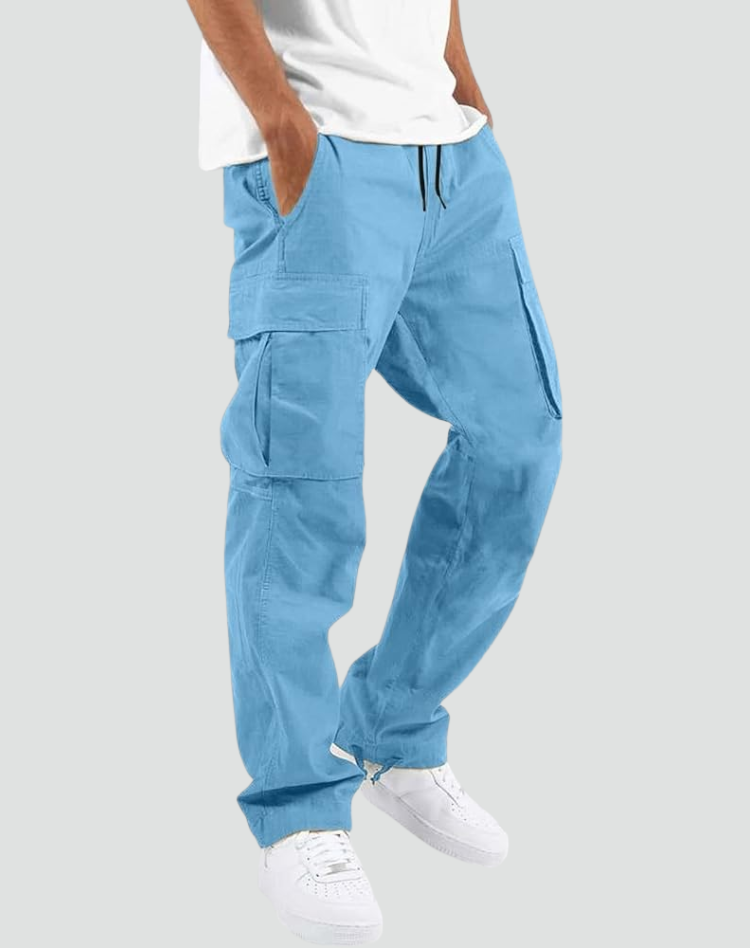 Men's Multi-Pocket Cargo Pants with Adjustable Waist 14