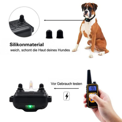 Detailbild der weichen Silikonkappen am Empfänger und ein Funktionstest per Fernbedienung in der Hand 6