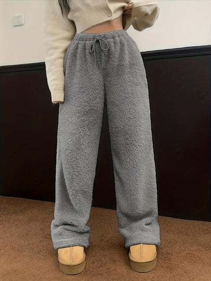 Weiche Teddy Sherpa Loungehose für Damen – Noémie