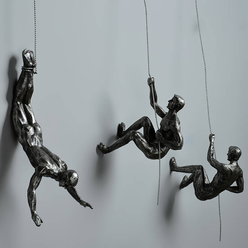 Bergsteiger-Wandskulptur – PeakFigures