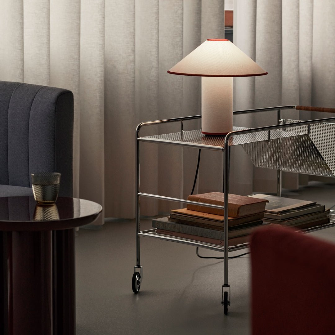Tischlampe mit Stoffschirm – Lunara