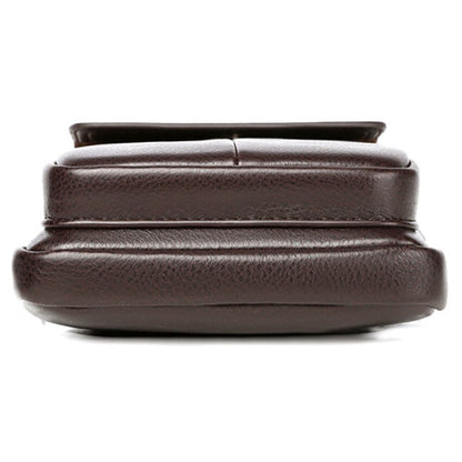 Kompakte PU-Leder Crossbody-Tasche für Herren mit verstellbarem Schulterriemen