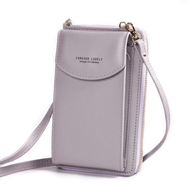 Kompakte Schultertasche aus PU-Leder mit verstellbarem Riemen