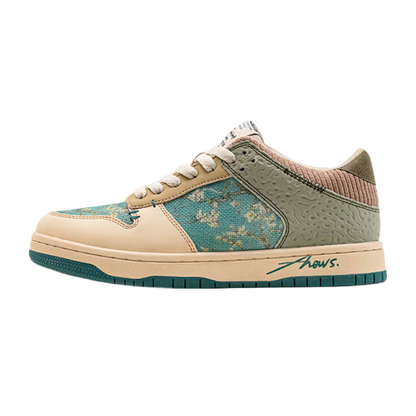 Stilvolle Unisex Kunst-Sneakers mit Mandelblüten-Print – Arta