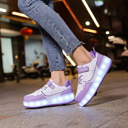 Gleite stilvoll mit Velo – Sneakers mit Rollen und leuchtenden Sohlen
