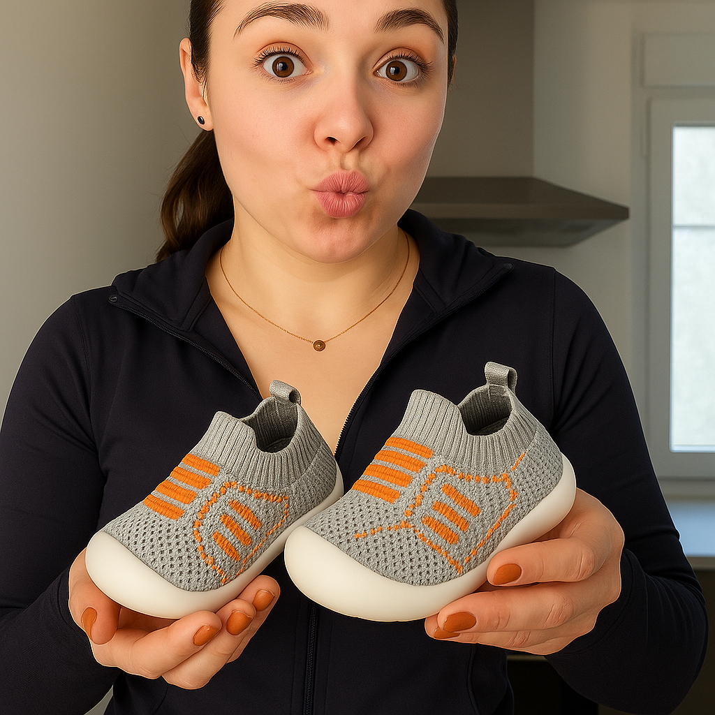 Baby Shoes with Snug Elastic Fit, Non-Slip Soles, Breathable Mesh, Ages 0-4 2