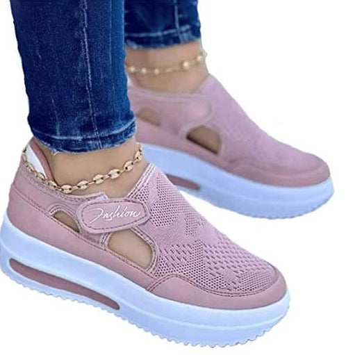 Damen Sneaker | Mesh | Hineinschlüpfen | EVA-Schaum | Luftig | Leicht-Luzern Mode