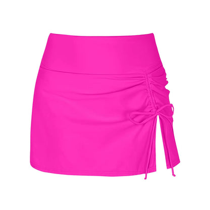 Damen Badeshorts | Seitenschlitz | Einfarbig | Elastischer Bund-Luzern Mode