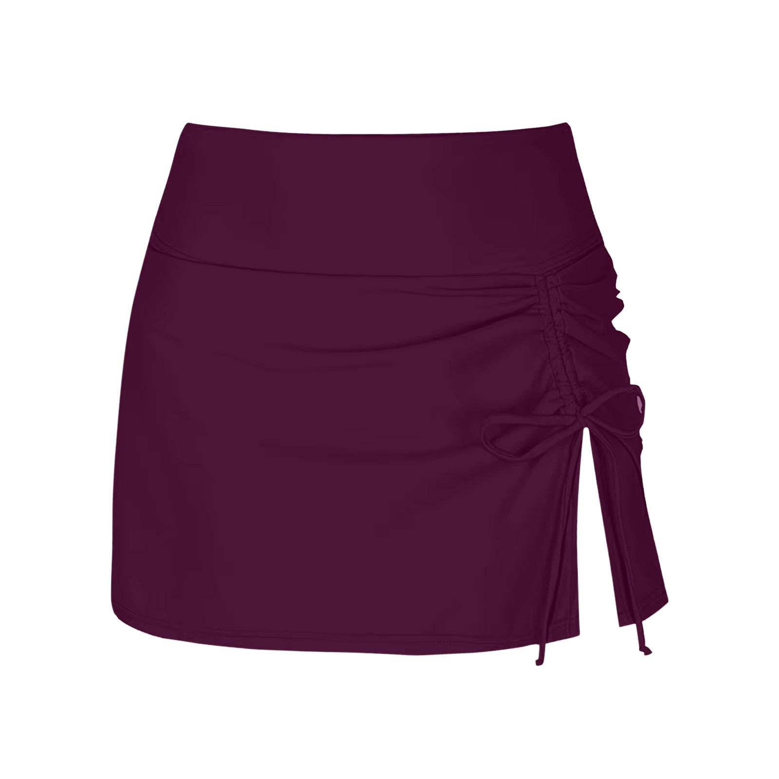 Damen Badeshorts | Seitenschlitz | Einfarbig | Elastischer Bund-Luzern Mode