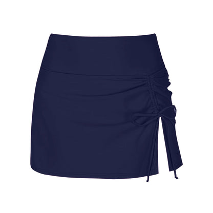 Damen Badeshorts | Seitenschlitz | Einfarbig | Elastischer Bund-Luzern Mode
