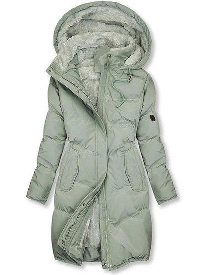 Women's Long Hooded Coat with Full Lining 2
