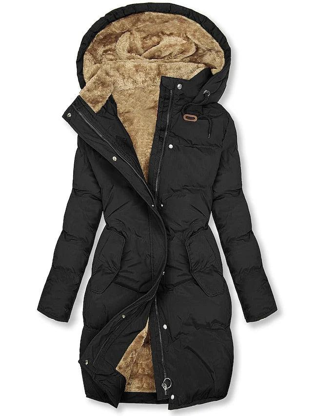 Women's Long Hooded Coat with Full Lining 3
