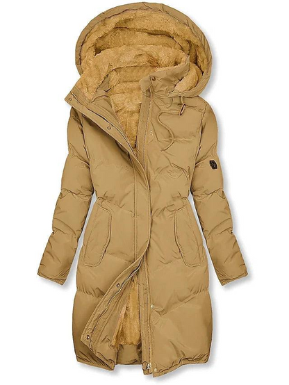 Women's Long Hooded Coat with Full Lining 1
