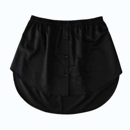 Damen Shirtverlängerer | Elastischem Bund | Baumwolle | Knöpfen-Schwarz-S-Luzern Mode